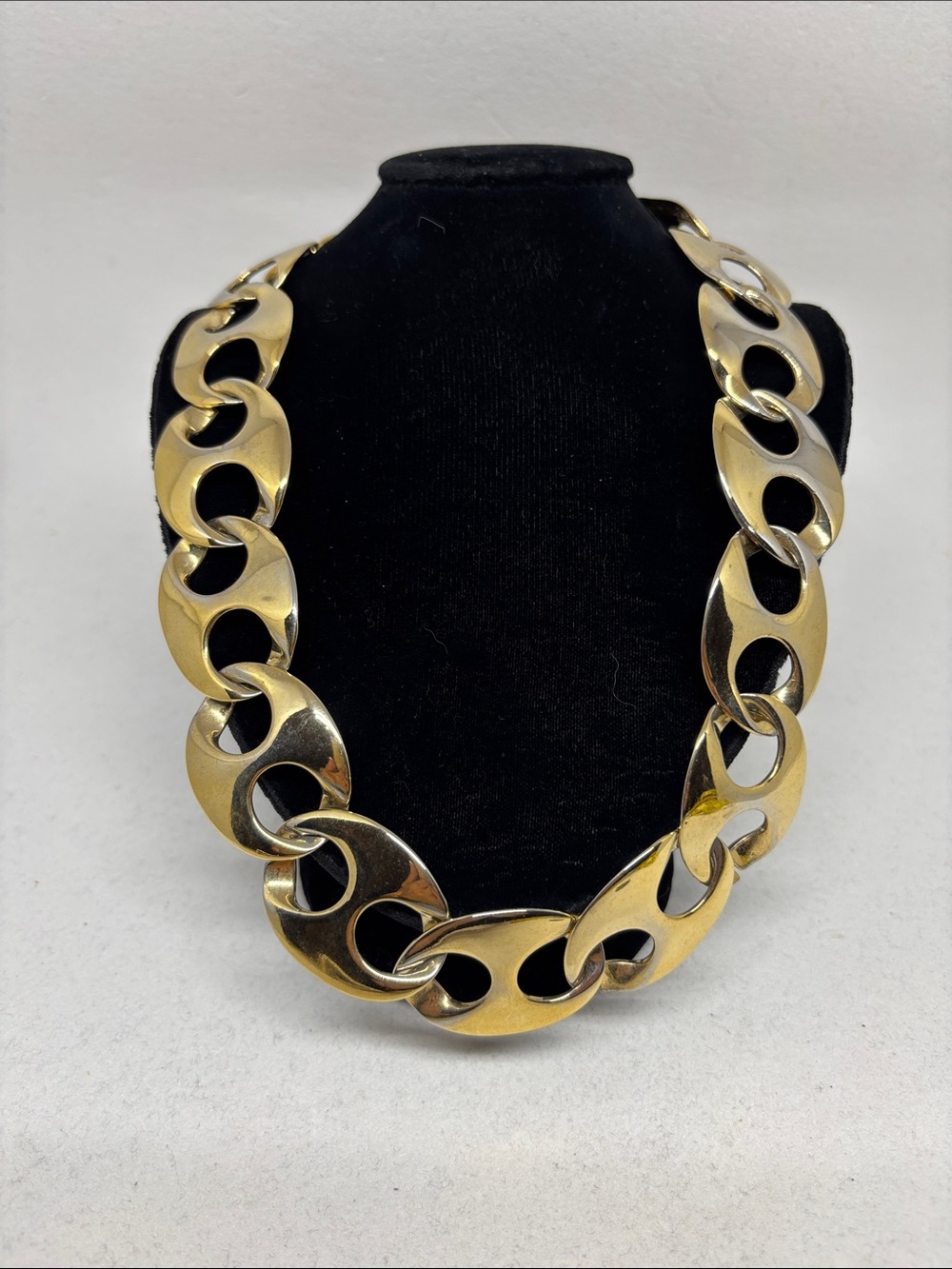 Chunky Gold tone Link Necklace